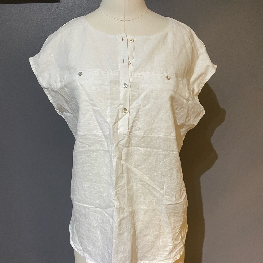 Elegant White Button-Down Shirt